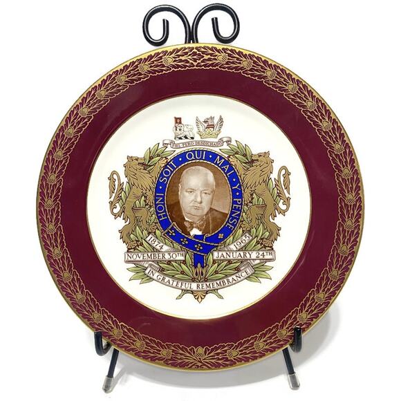 Spode The Churchill Bone China Commemorative Plate by Thomas Goode Commission - Picture 1 of 6